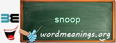 WordMeaning blackboard for snoop